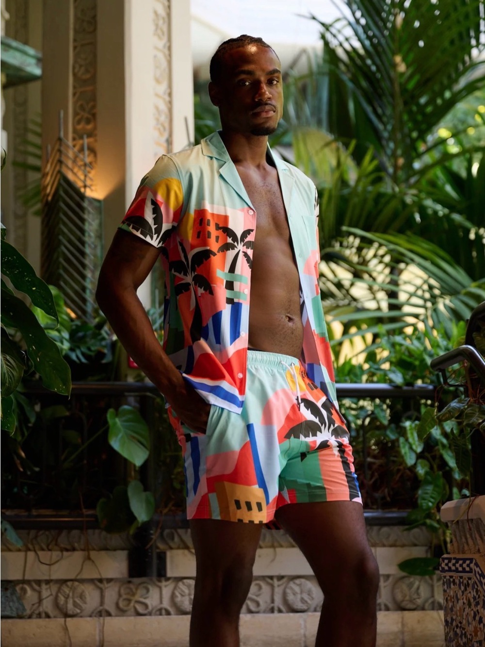 Mavrans Havana Swim Short and Weekend Shirt set